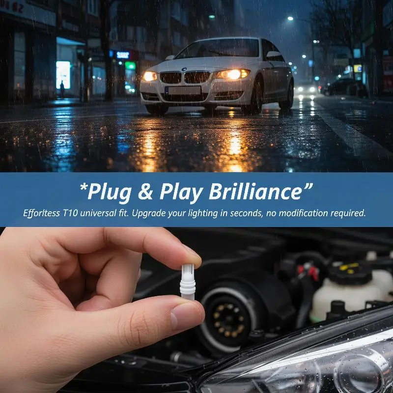 

LED Ceramic T10 2835 3SMD Car Lights RGB Multicolor for Reading and Ambiance