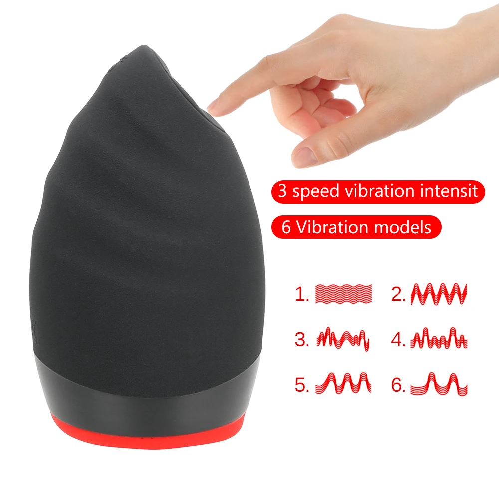 Sexy Mouth Penis Pump Heated Vibrator for Men Glans Sucking Cock Enlargement Exerciser Male Masturbator Erotic Products Sex Toys