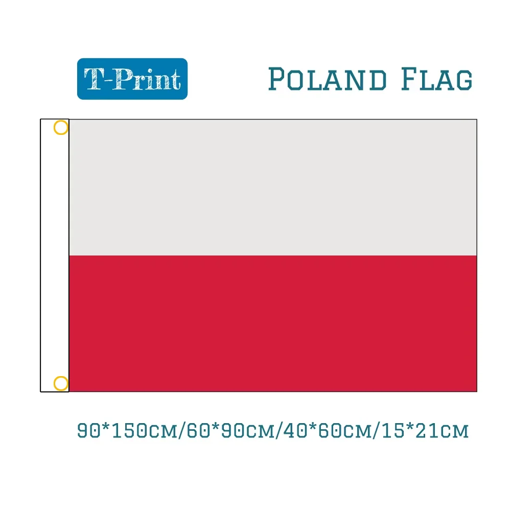 90*150cm/60*90cm/40*60cm/15*21cm Polska Polska narodowa flaga kibiców piłki nożnej 5x3ft