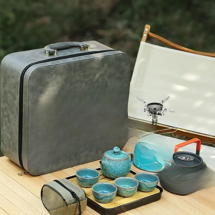 Outdoor casual tea set,  porcelain teapot