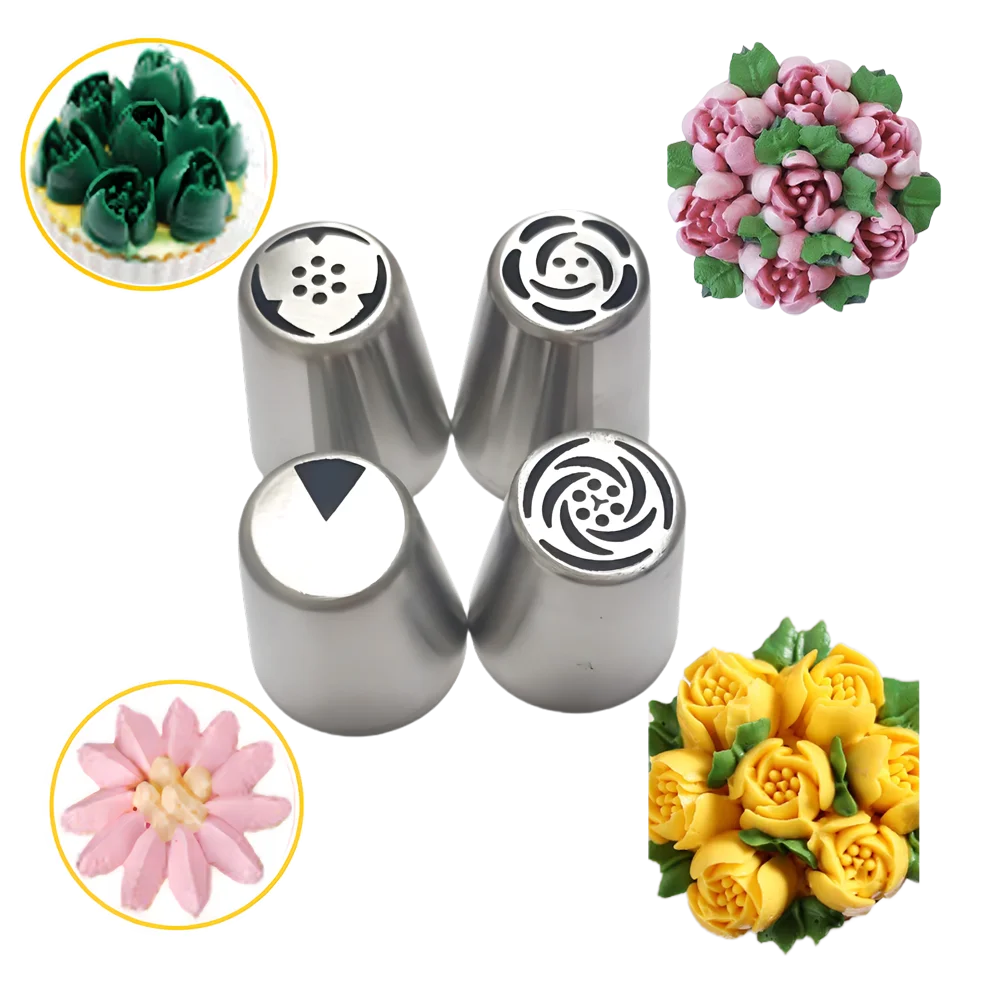 1PCS Russian Tulip Icing Rose Pastry Nozzles Cake Decorating Tools Icing Piping Nozzle Cream Cupcake Tip Baking Accessories