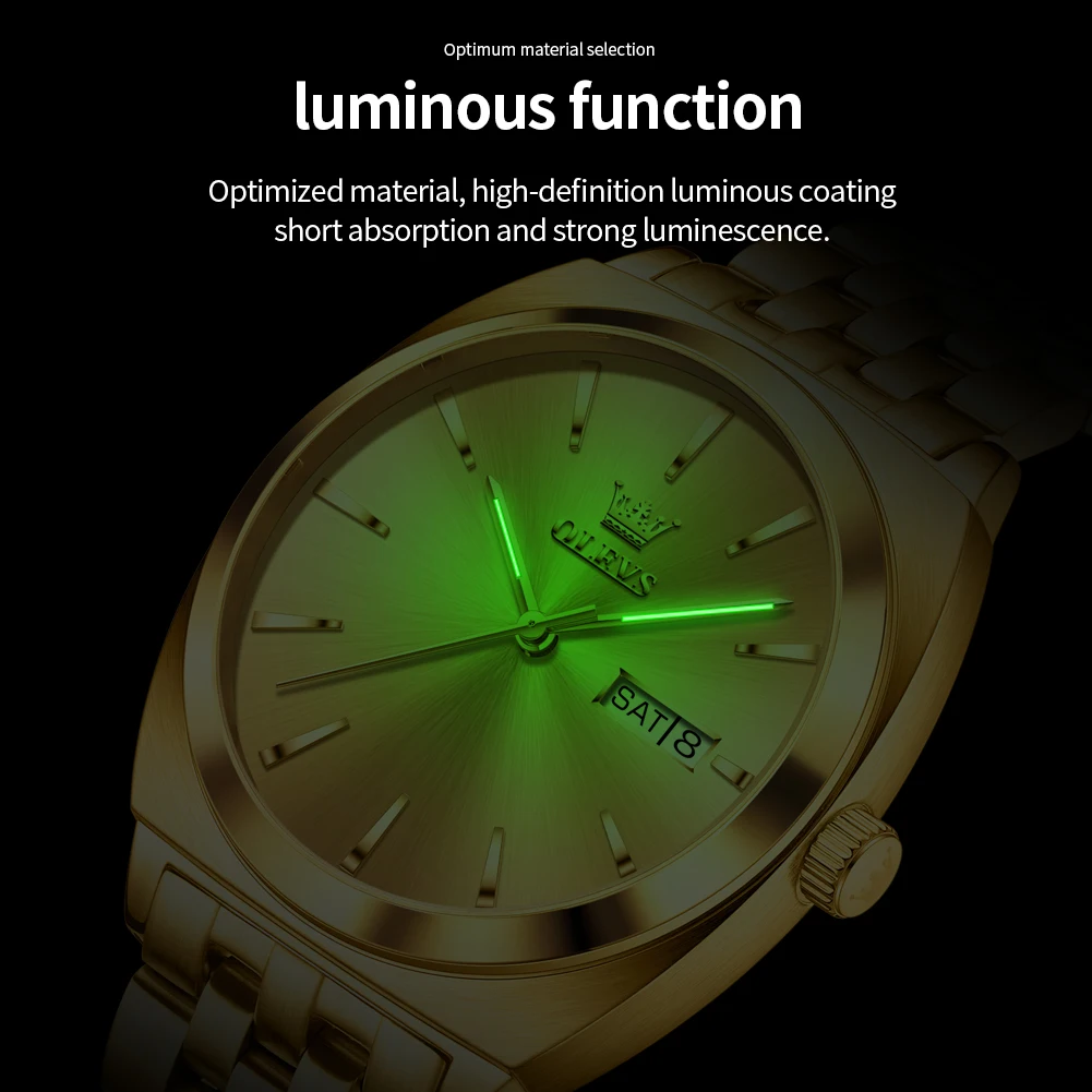 OLEVS 6730 Orologio da uomo Orologio meccanico automatico di lusso originale di alta qualità Calendario Settimana Orologio in acciaio inossidabile per uomo 2025