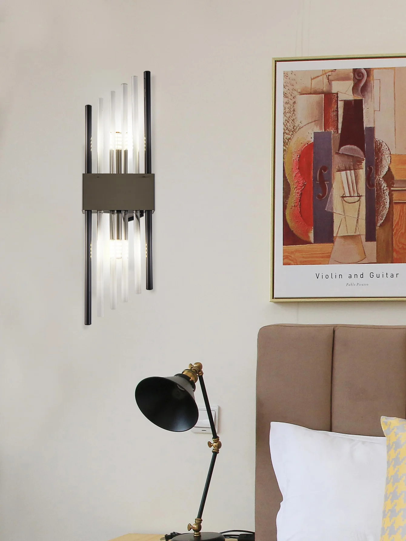 110-240V Wall Light 1PC/2PC Nordic American Style Bedside Kitchen Sconce Stainless Steel Glass lamp room decor