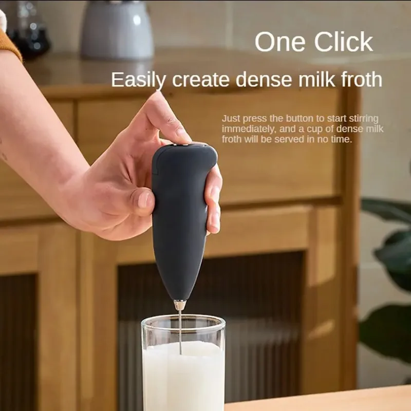 Electric Milk Frother Handheld Mixer Coffee Foamer Egg Beater Cappuccino Stirrer Mini Portable Blenders Home Kitchen Whisk Tool