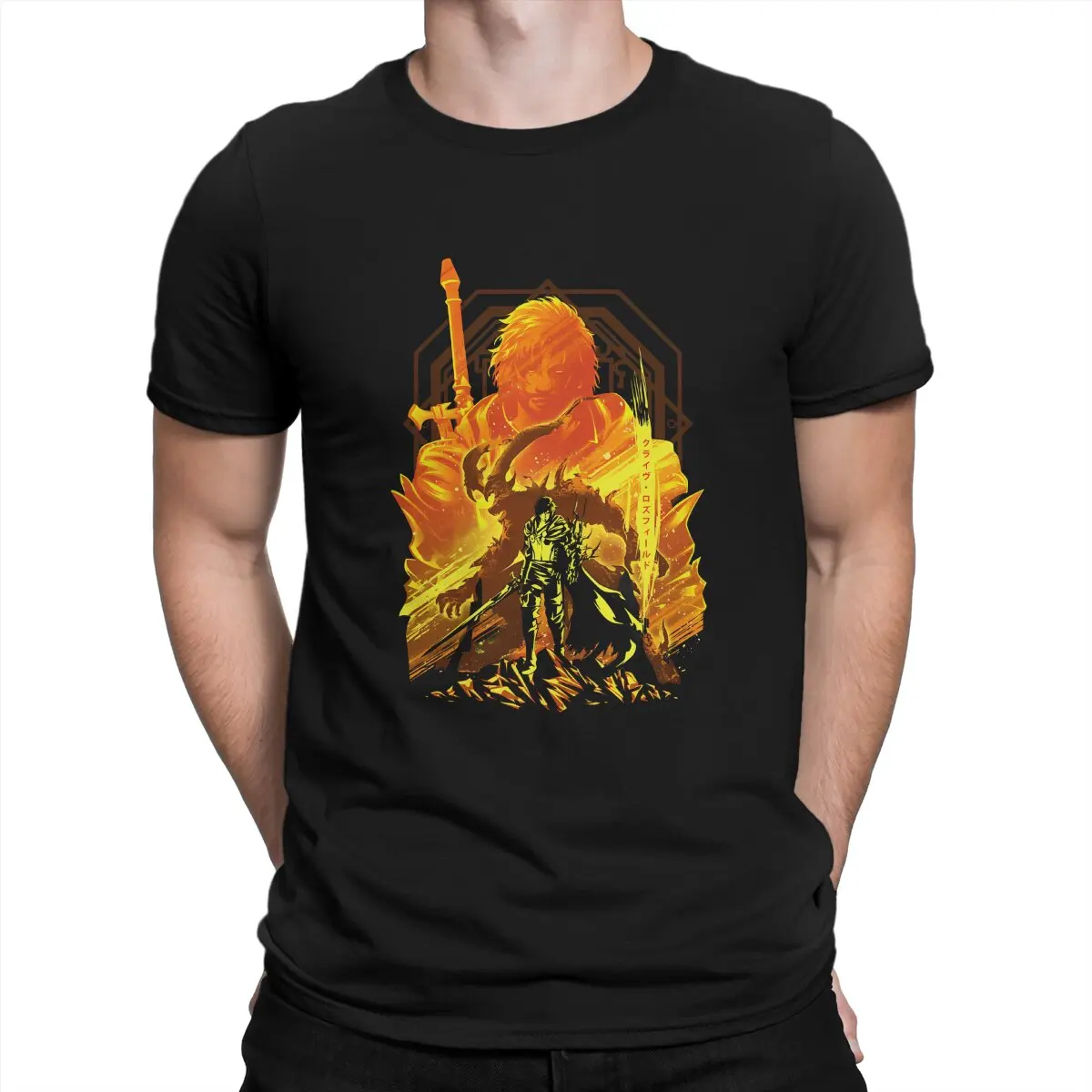 Final Fantasy Man TShirt Ifrit Fashion T Shirt Original Streetwear New Trend