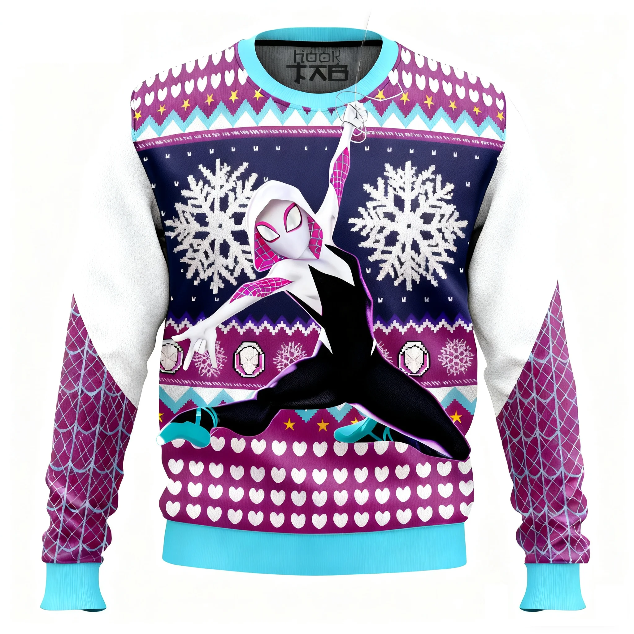 

Spider Gwen Marvel superhero Spider Verse Ghost Spider Woman Christmas Ugly Sweater Christmas Gift Party 2026 Personality
