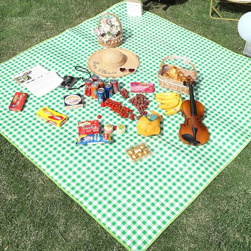 Picnic Mat Camping Hiking Outdoor Portable Beach Blanket Folding Camping Mat Thick Waterproof Lawn Cloth Camping Equipment Mat