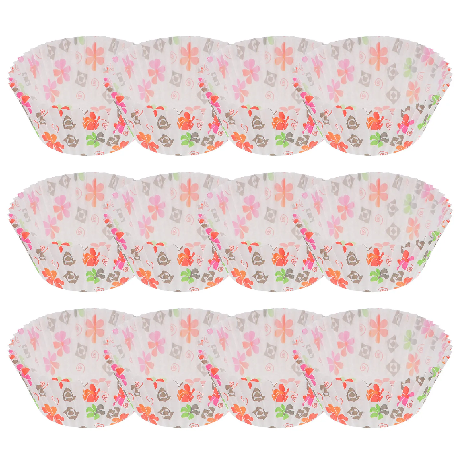 200Pcs Paper Cupcake Muffin Liners Paper Baking Cups Food Grade No Fading Dessert Cups for Bakery Party Wedding Celebration