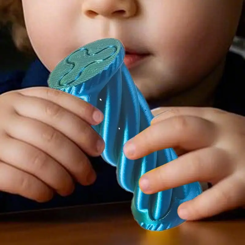 Spiral Fidget Toy 3D Printing Passthrough Crafts Portable Cylinder Sensory Educational Toy For Kids Adults Christmas Birthday