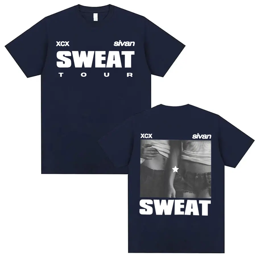 Troye Charli XCX Brat Sweat 2024 Tour T Shirts Unisex Hip Hop Pop Music Oversized T-shirt Men Casual Cotton Short Sleeve T Shirt