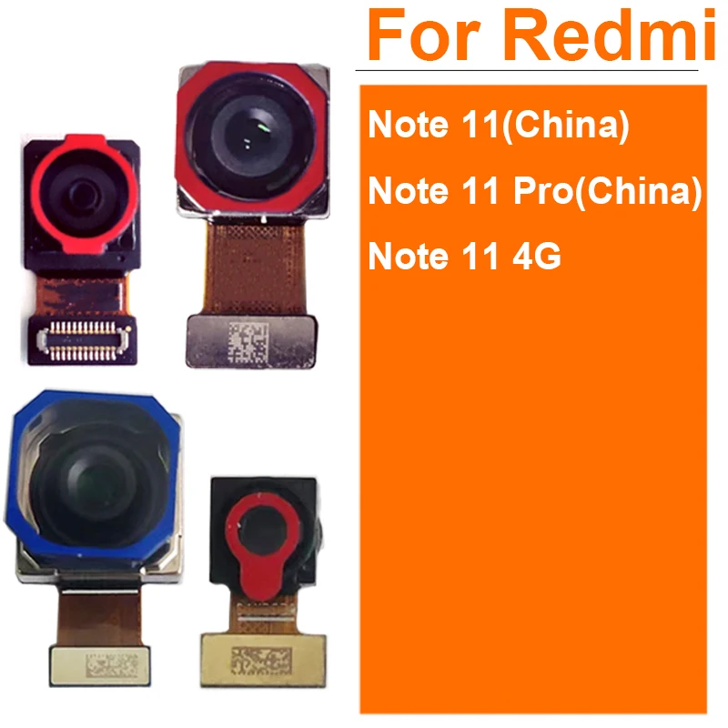 

Rear Front Camera For Xiaomi Redmi Note 11 4G Note 11 Pro China Version Main Back Front Selfie Facing Camera Flex Cable Parts