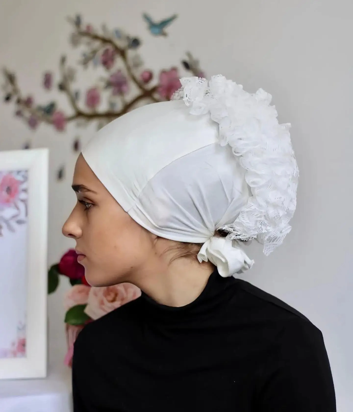 2024 yeni müslüman moda kadın başörtüsü streç türban kaput kravat geri Volumizer Underscarf kafa hint Wrap Headwrap