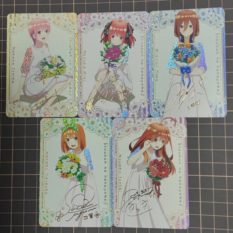 The Quintessential Quintuplets Uesugi Raiha Nakano Ichika DIY Homemade Toys Collection Card Christmas Birthday Gift