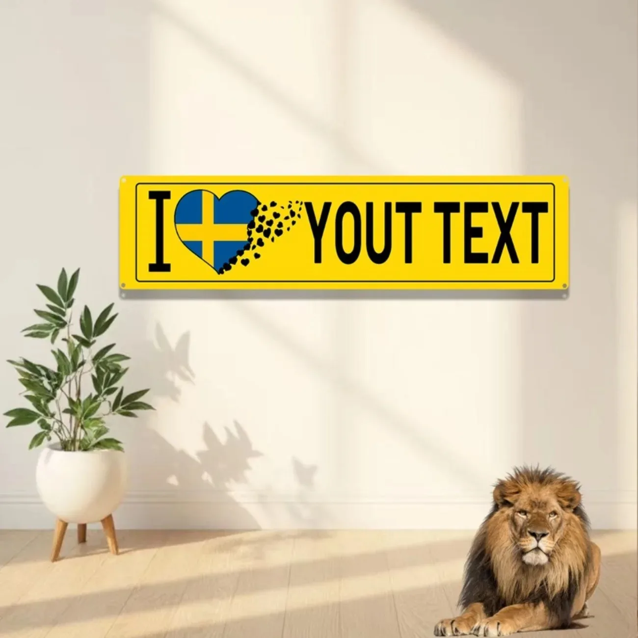 1pc Custom Metal Sweden License Plate Sign, Decor for Car Home Garage Bar Cafe, Indoor Outdoor Decoration (Only Decoration)