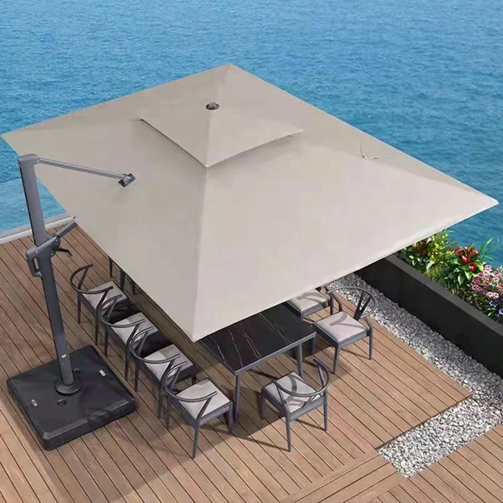 2026 sell Garden Umbrellas Large Cantilever Square Umbrella Parasol Patio Sun Parasol Umbrella & Bases