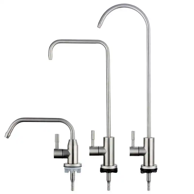 

Kitchen Sink Faucet Direct Drinking Tap Single Cold Stainless Steel Water Purifier Tap 1/4 Inch Connect Reverse Osmosis Faucet