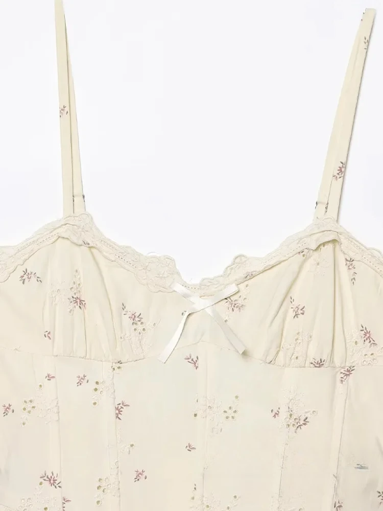 KONDALA Abito da donna sexy chic Stampa Cami con cerniera Guaina Mini abito Moda 2025 Primavera Estate Vacanza Mini abito da festa a pieghe