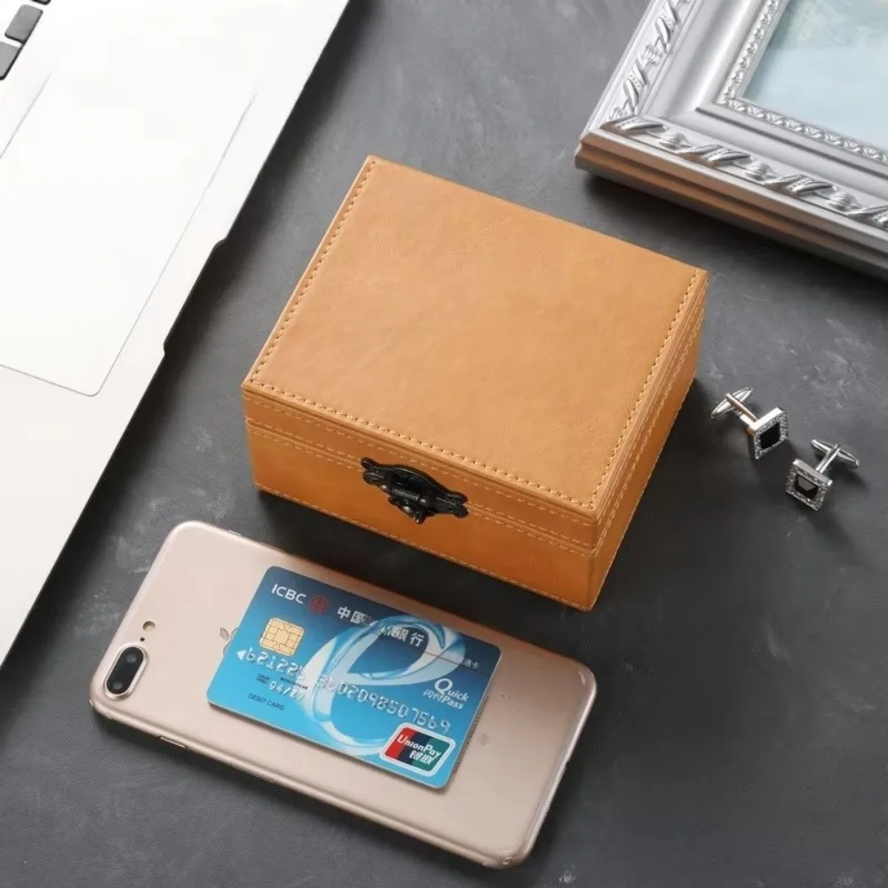 RFID Blocking Signal Shield Box Durable Anti Radiation Faraday Box Mad Horse Leather Nano Shielding Material Mobile Phone Box