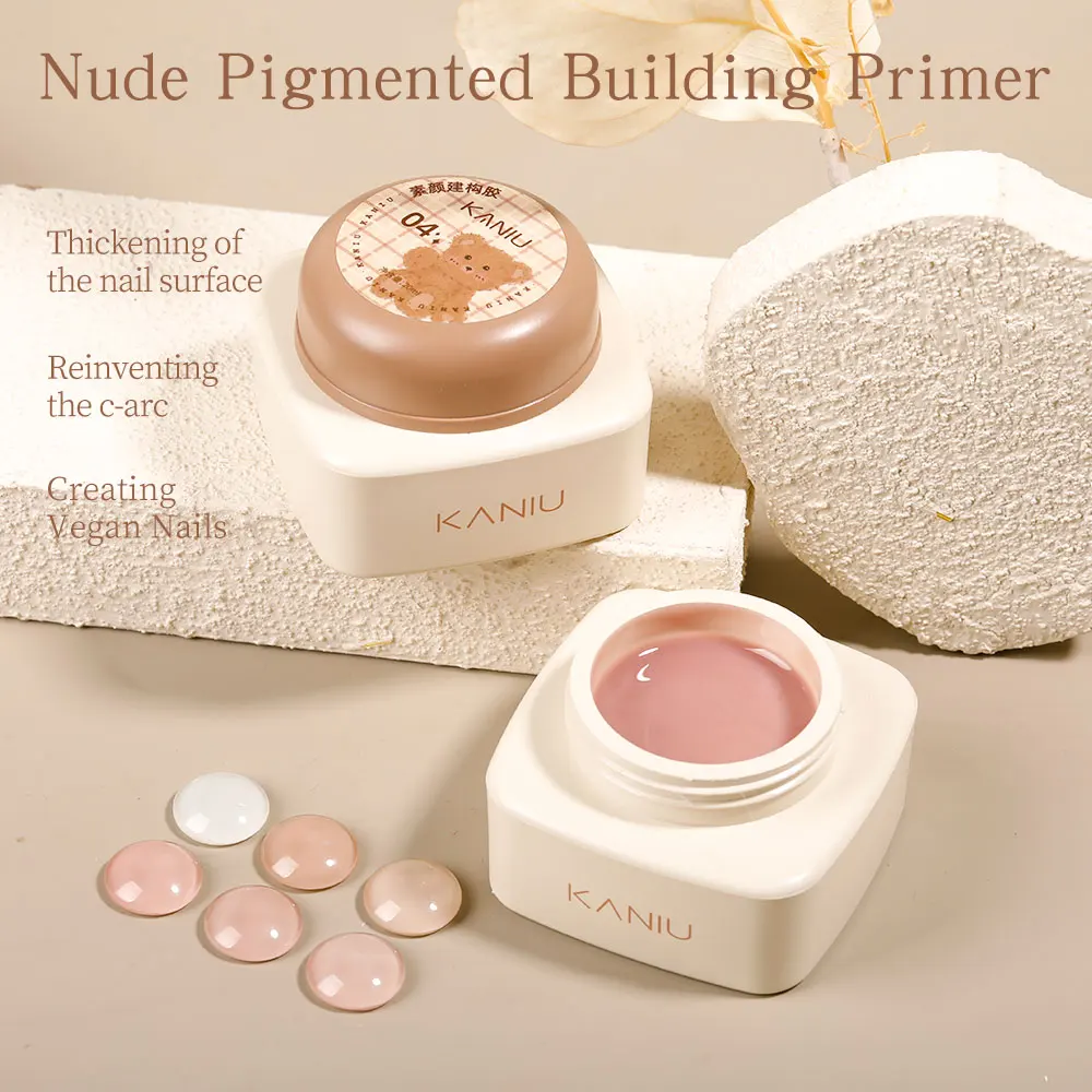 20ml Nail Builder Gel 4-in-1 Soak Off UV/LED Gel Natural Clear Base Gel DIY Strengthening Nail Salon Art Design