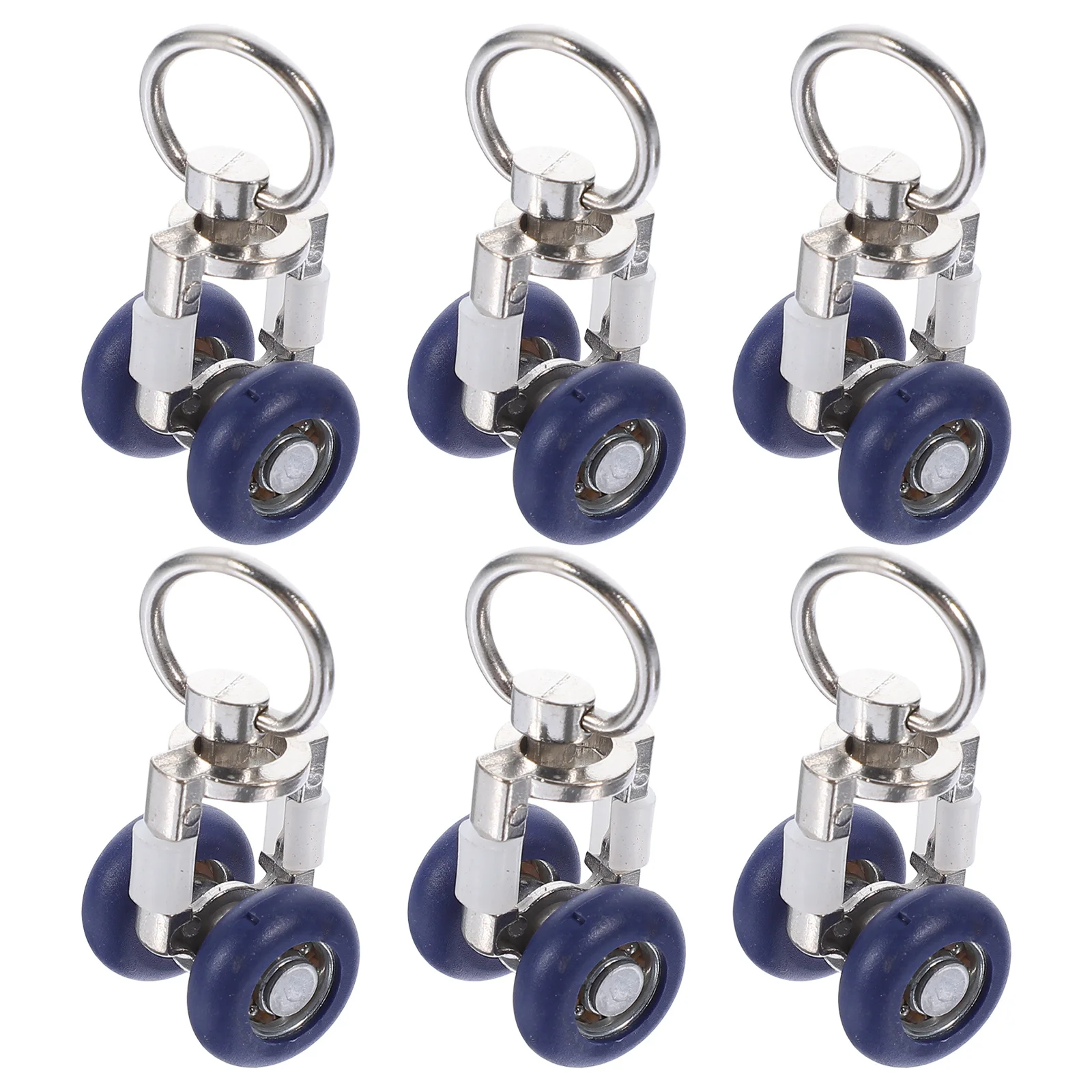 

6Pcs Curtain Track Pulleys Silent Rolling Heavy Duty Gliders for Curtains Drapes Office Use