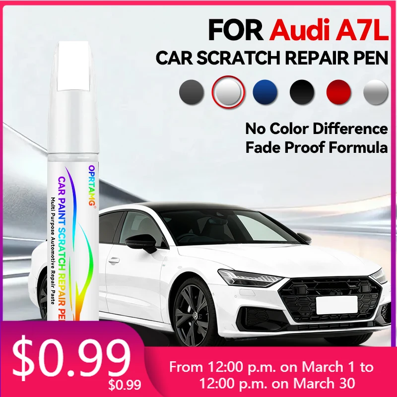 

Набор для ремонта краски автомобиля: маркер-корректор для удаления царапин, аксессуары для авто DIY, черный, белый, серый, красный, синий для Audi A7L 1996-2025 8L 8P