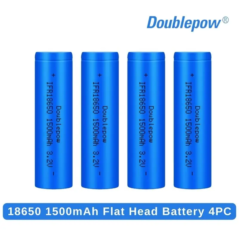 DOUBLEPOW 1500mAh 18650 akumulator akumulator litowo-jonowy 100% nowy oryginalny zestaw akumulatorów 3.7V do latarki zasilanie mobilne wentylatora