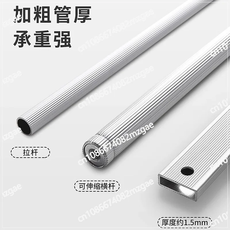 Wardrobe Lift Hanging Rod High Cabinet Double Buffer Pull Rod Lift Hanger Automatic Return Pull-down Clothes Drying Pole