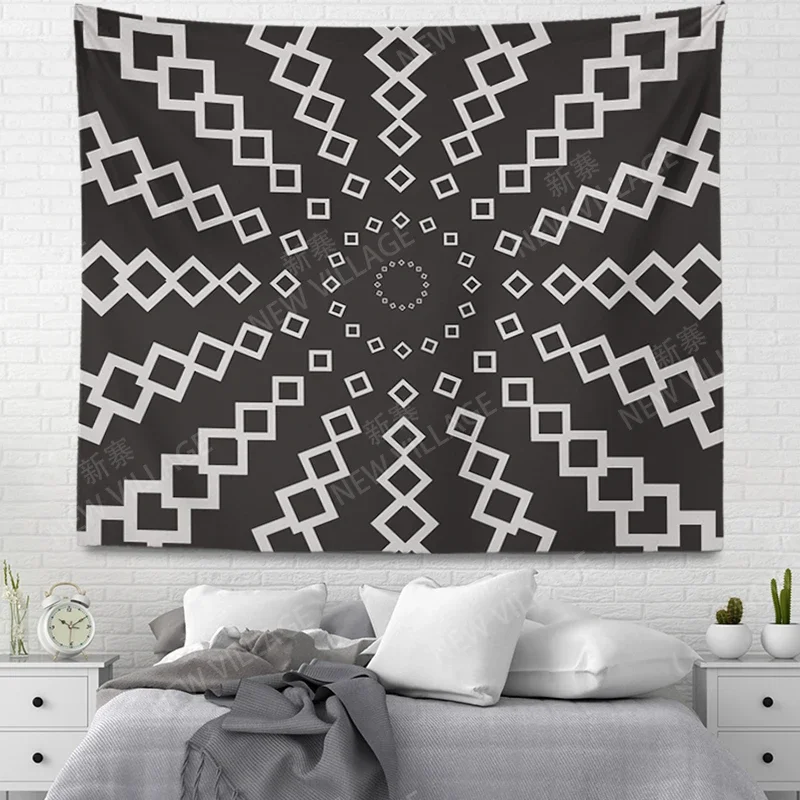 Home decoration Wall tapestry aesthetic room boho accessories wall hanging fabric autumn decor vintage Bedroom Macrame mandala
