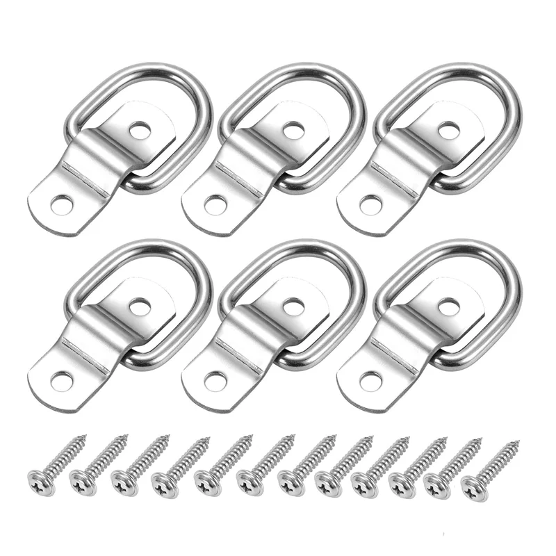 Heavy Duty Steel D Rings Tie Down Anchors 1/4