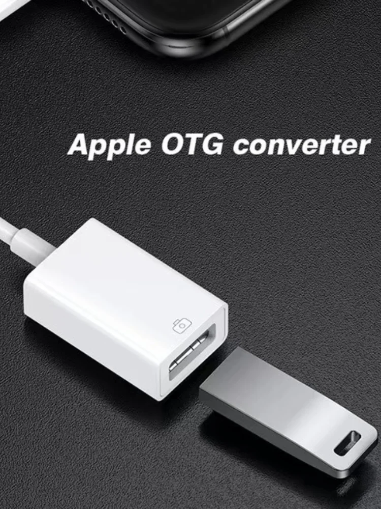 8-Pin to USB  OTG Adapter Cable For iPhone 14 13 12 11 Pro Max Xs XR 7 8 iPad for iOS 13 above for Mouse Camera Card Reader image 2