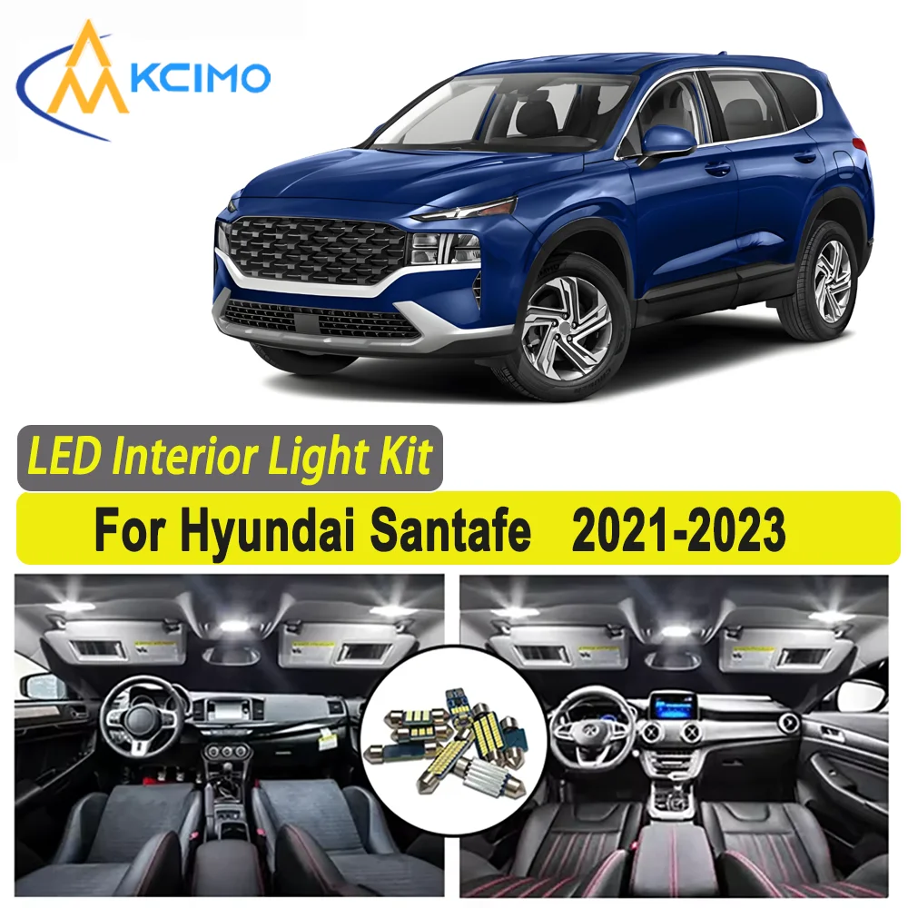 

Kcimo For Hyundai Hyundai Santafe Santa fe 2021 2022 2023 Premium Bright LED Interior Dome Map Trunk Light Kit Car Led Lamps