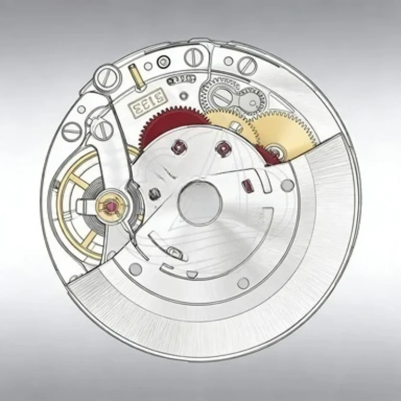 New Clone 3135 Movement Automatic Mechanical Replacement Men Watch Movement Self-Winding Watch Repair Part