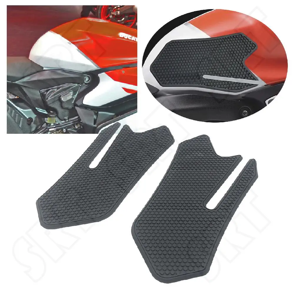 

Fits for Ducati Panigale V2 959 1299 S R 1199 ABS 2012-2022 Motorcycle Tank Pad Side Fueltank Traction Knee Grips Anti Slip