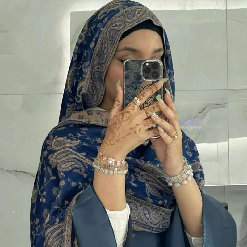 Bohemia Pashmina Hijab Scarf Long Muslim Cashmere Shawl Female Foulard Soft Turban Head Wraps For Women Headband Luxury Brand
