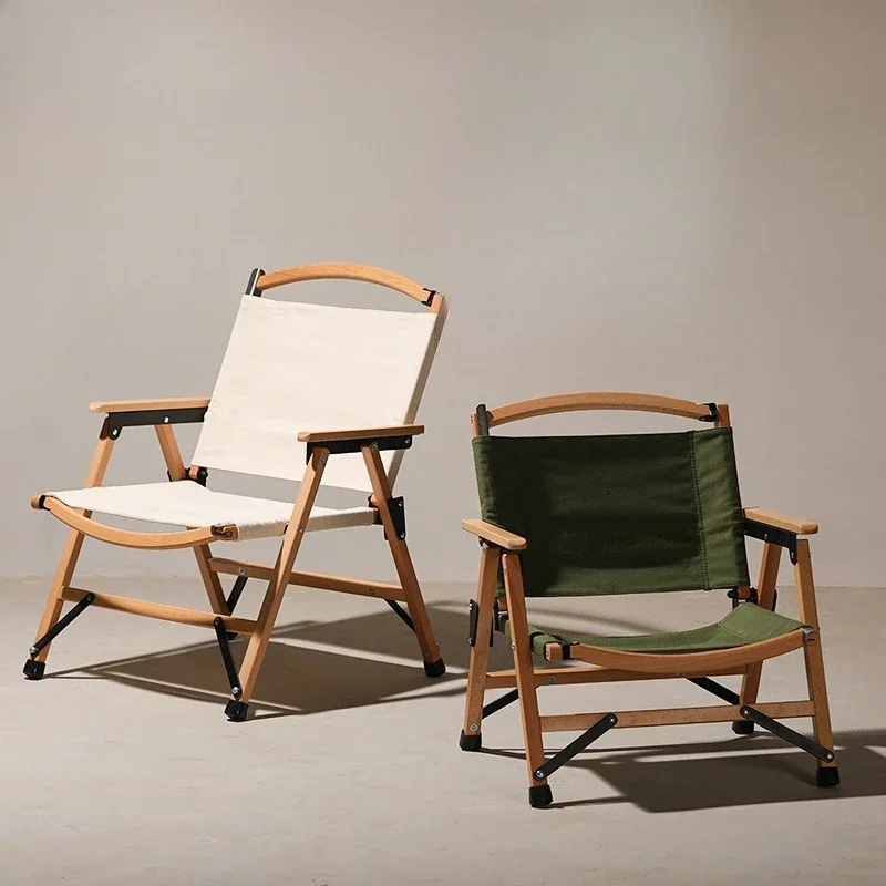 

Solid wood folding chair, camping, outdoor, balcony, portable leisure