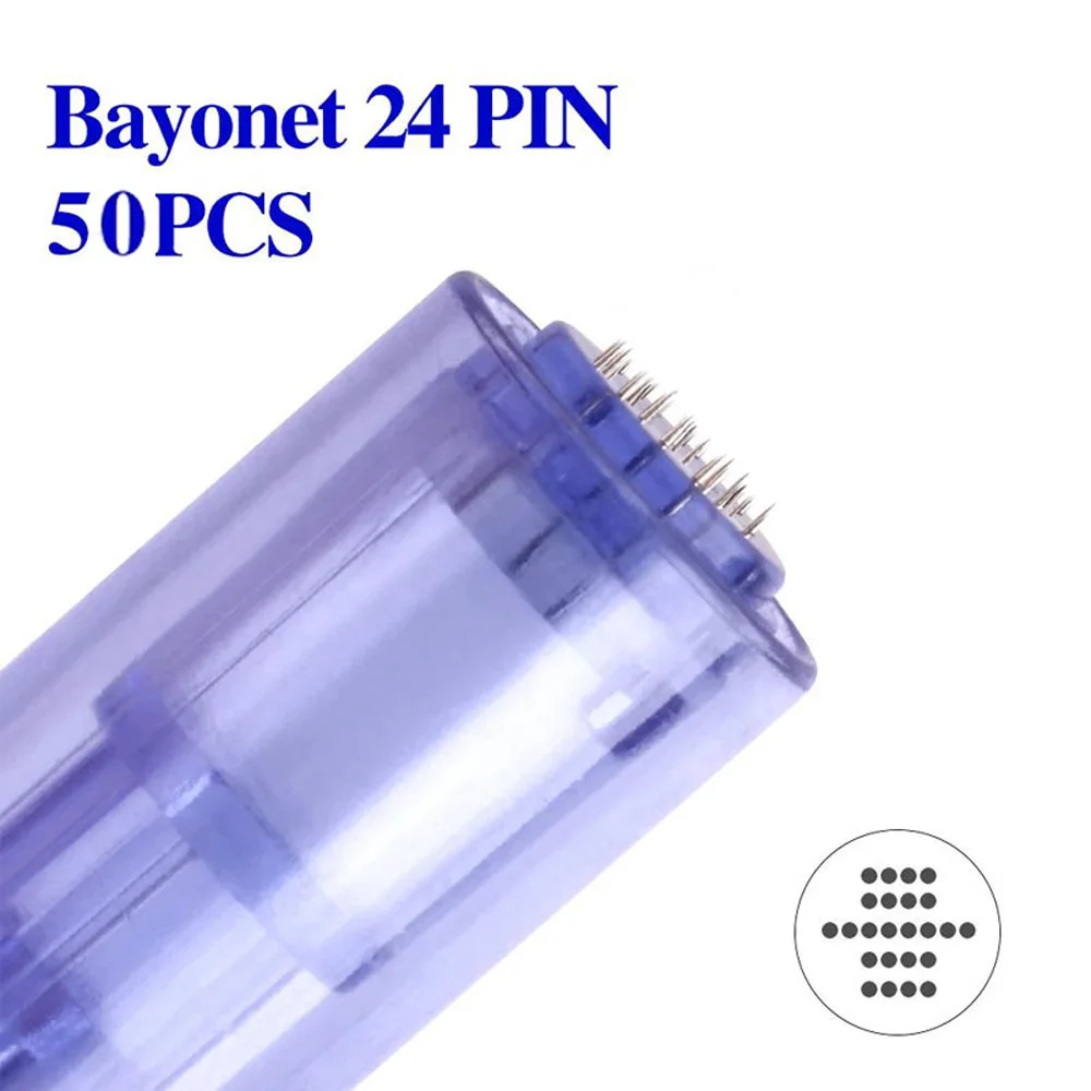 A6 Bajonet Cartridge Naald 50/100 stuks voor A6 Dr Pen Microneedling Micro Naalden Wegwerp Vervanging Tips 9 12 36 42pin Ronde