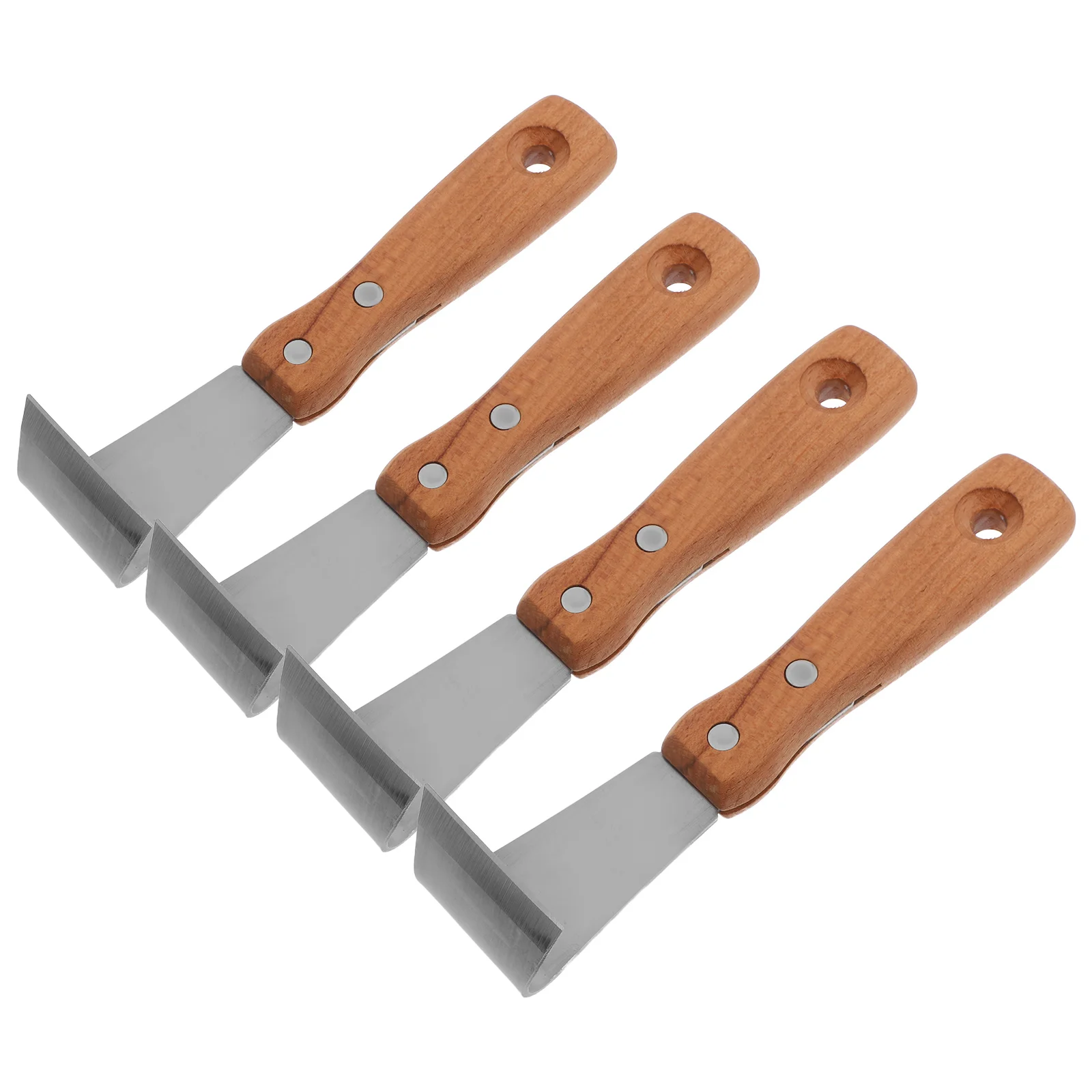 

4pcs Professional Tree Bark Scrapers Forged Metal Debarker Lightweight Durable Tool for Garden and Woodworking Applications