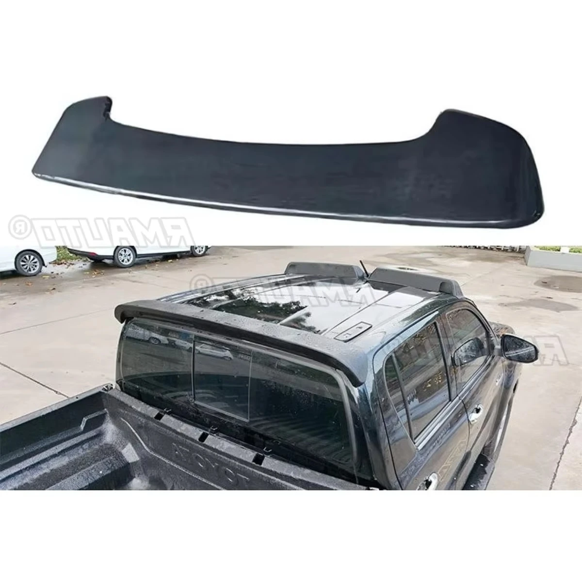 

For Toyota Hilux REVO 2015-2018 Car Rear Roof Spoiler Wing Car Accessories Car Rear Roof Spoiler Wing Modification Part