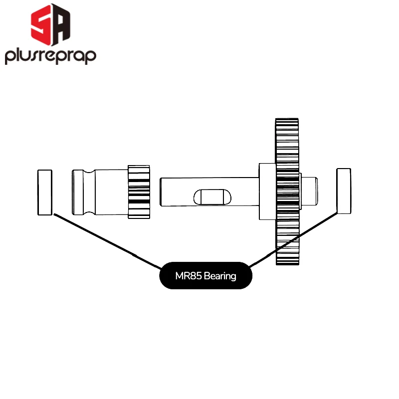 For VOR-ON Btech Extruder Shaft Extrusion Gear POM Idler Drive Gear for PRUSA I3 Mini DIY Filament Feeding 3D Printer Kits