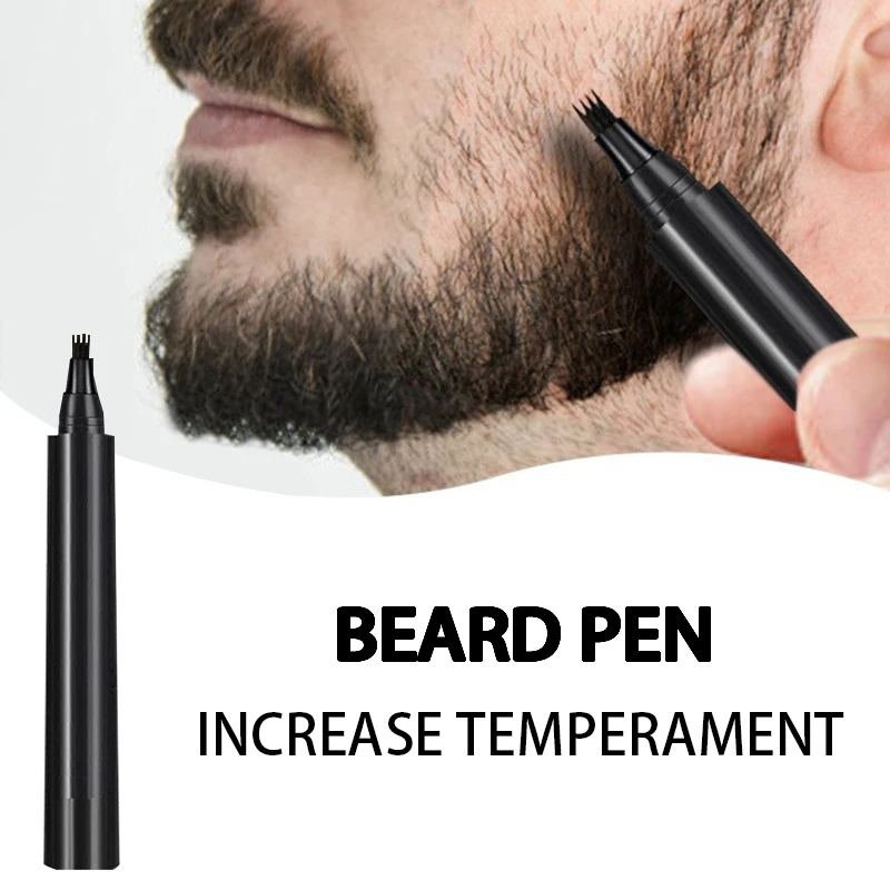 Beard Pen Waterproof Beard Filler Pencil Men's Hair Enhancer Lasting Repair Moustache Coloring Shaping Tools Portable Easy Use