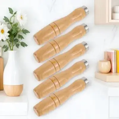 

5pcs Wooden File Handles Ergonomic Impact Resistant For Metal Files Wood Rasps Screwdrivers Hand Drills Tools