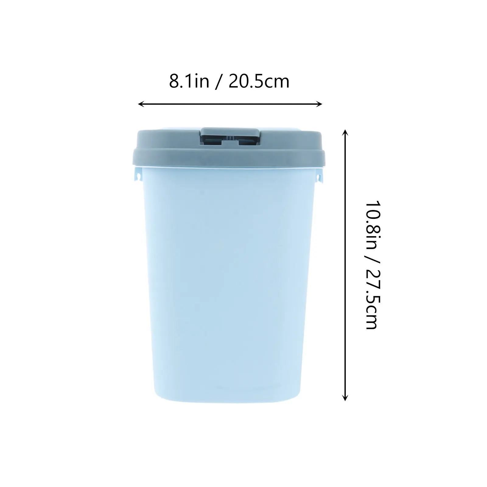 1Pcs Premium Plastic Trash Can with Lid Dual Activation Push Button Or Foot Pedal Silent Close No Odor Large Capacity Square