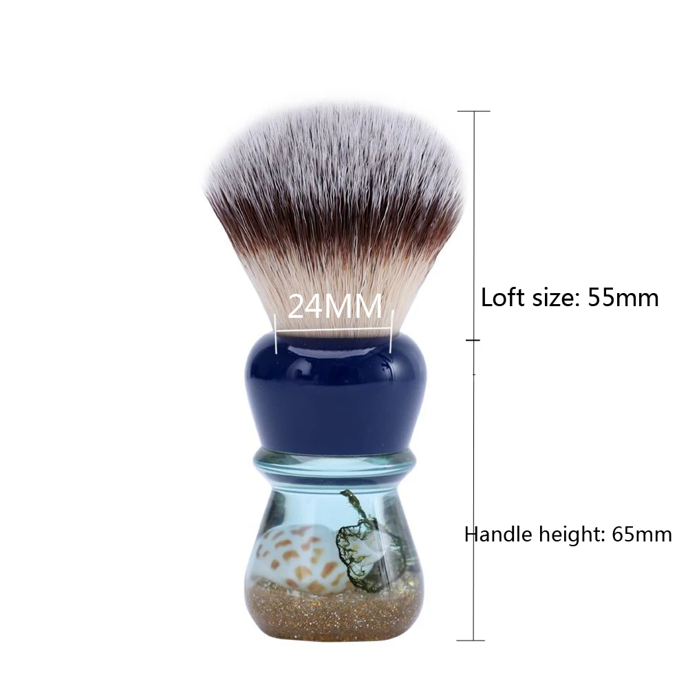 Pennello da barba da uomo per capelli sintetici YAQI Atlantis 24mm