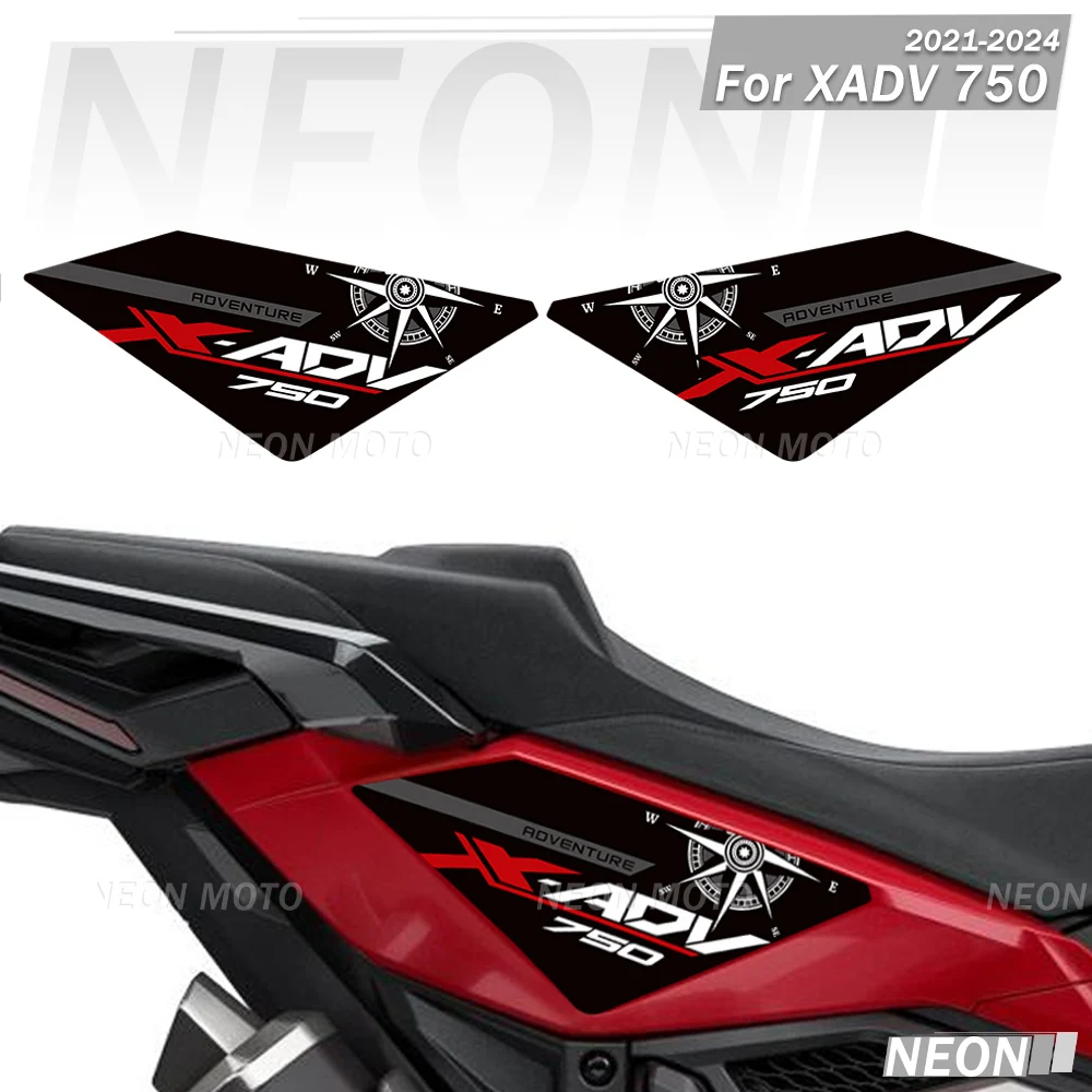 

For Honda X-ADV750 2021-2024 Motorcycle PVC Tank Pads, Body Fender Protective Stickers Anti-Slip Decals Kit