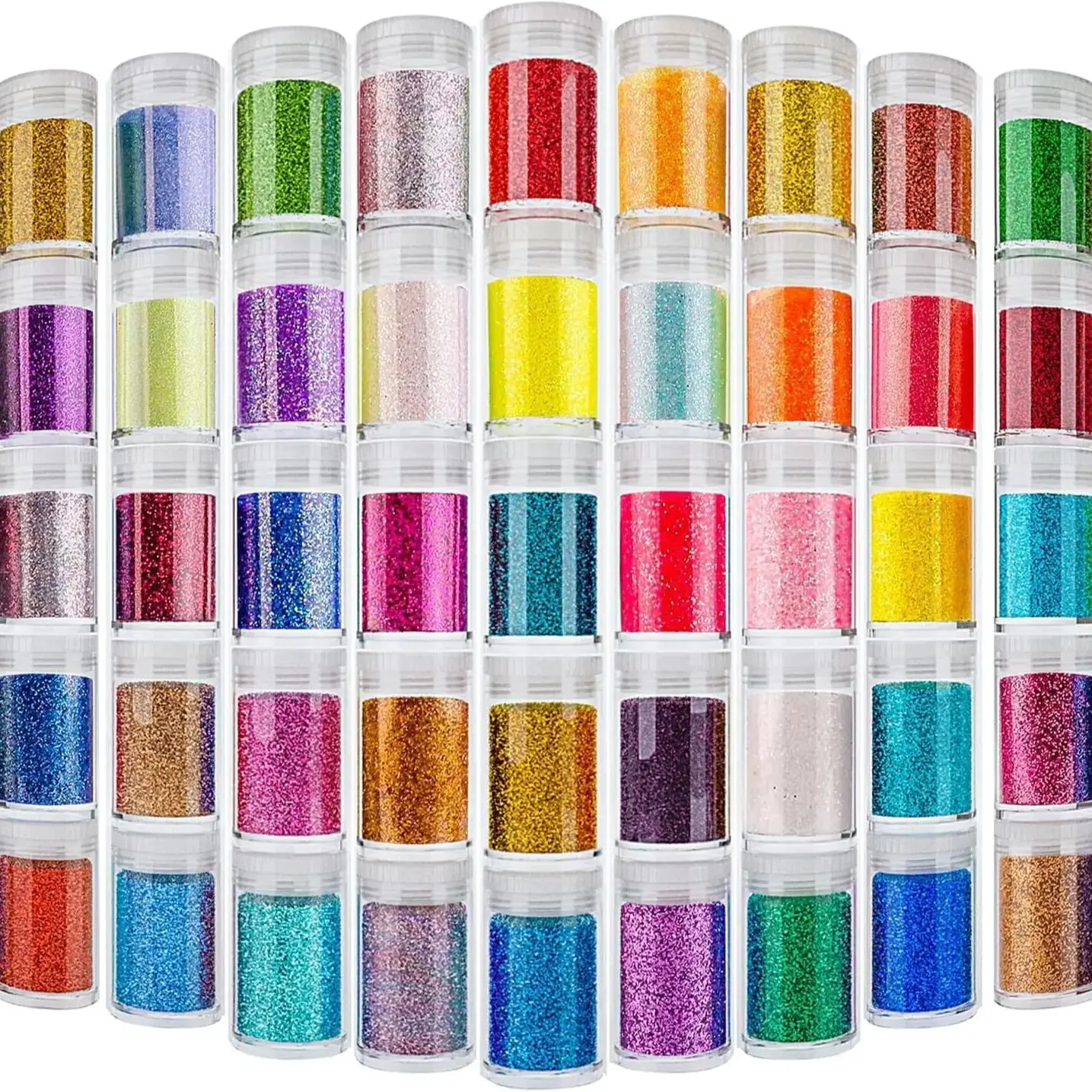 45-kleuren holografische dikke en fijne glittermix, festivalpailletten en poeder, iriserende vlokken, nail art hars losse glitter