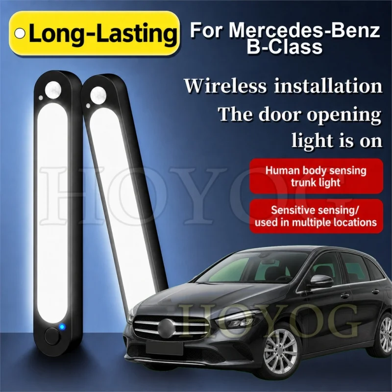For Mercedes-Benz B-Class 2005-2026 Car Boot Light LED Lamp Motion Sensor Cordless Trunk Cargo Light MPV Rear Seat Cabin