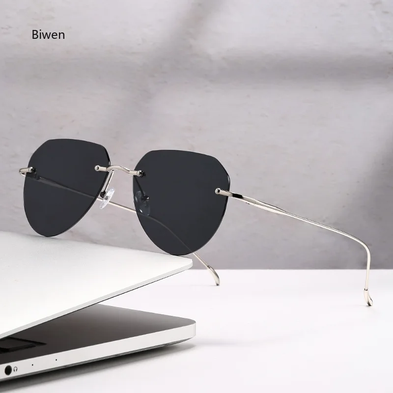 

Модные солнцезащитные очки-пилоты без оправы для мужчин и женщин, сверхлегкие солнцезащитные очки высокого качества, меняющие цвет, классические солнцезащитные очки для вождения Gafas