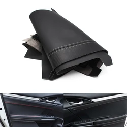 For Honda Civic 10th Gen 2016 2017 4pcs Front / Rear Door Handle Panels / Door Armrest Microfiber Leather Covers Protection Trim