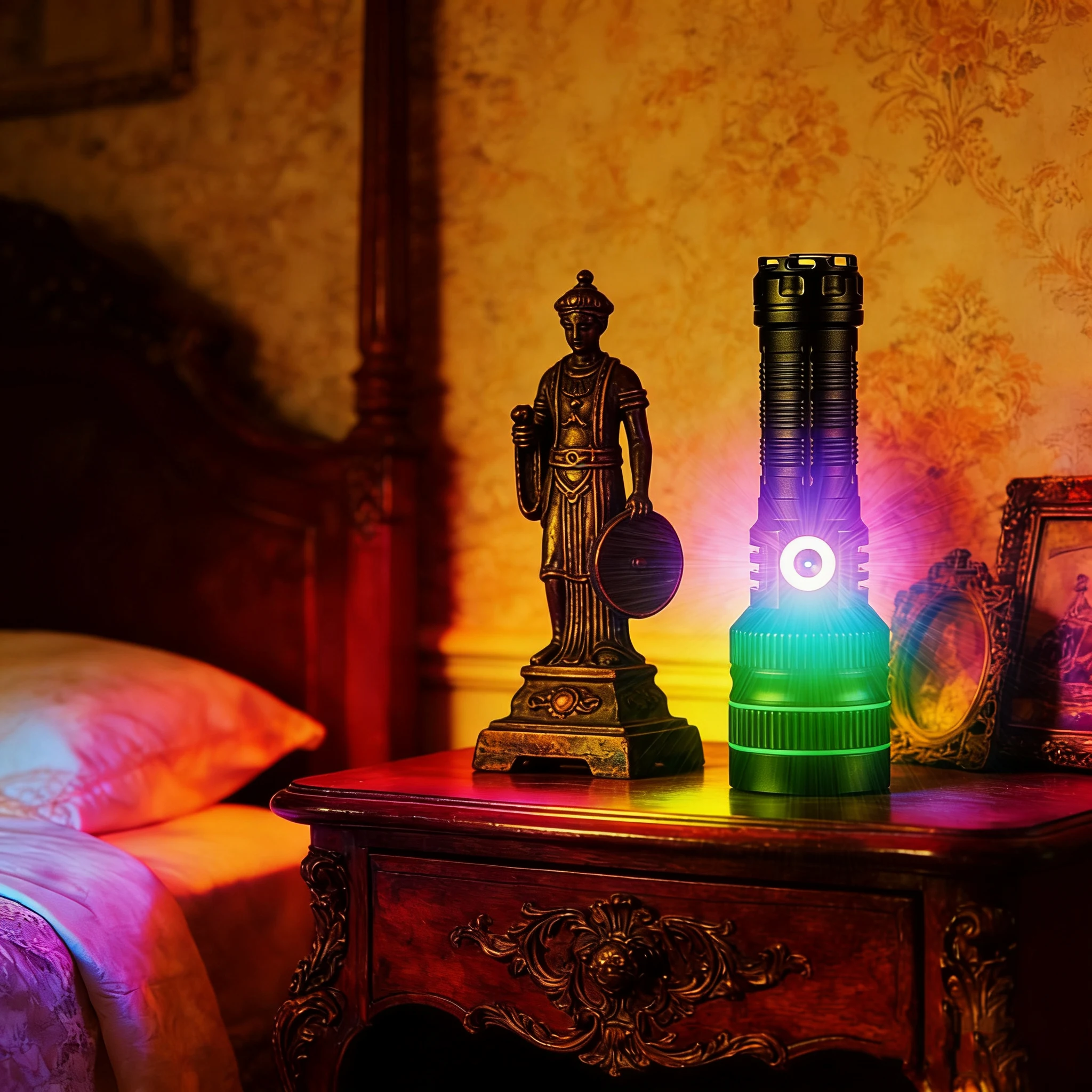 

Мощный светодиодный фонарь с металлической кнопкой, сверхдальним радиусом действия, водонепроницаемый, тактический, с цветной ночной подсветкой для кемпинга и походов