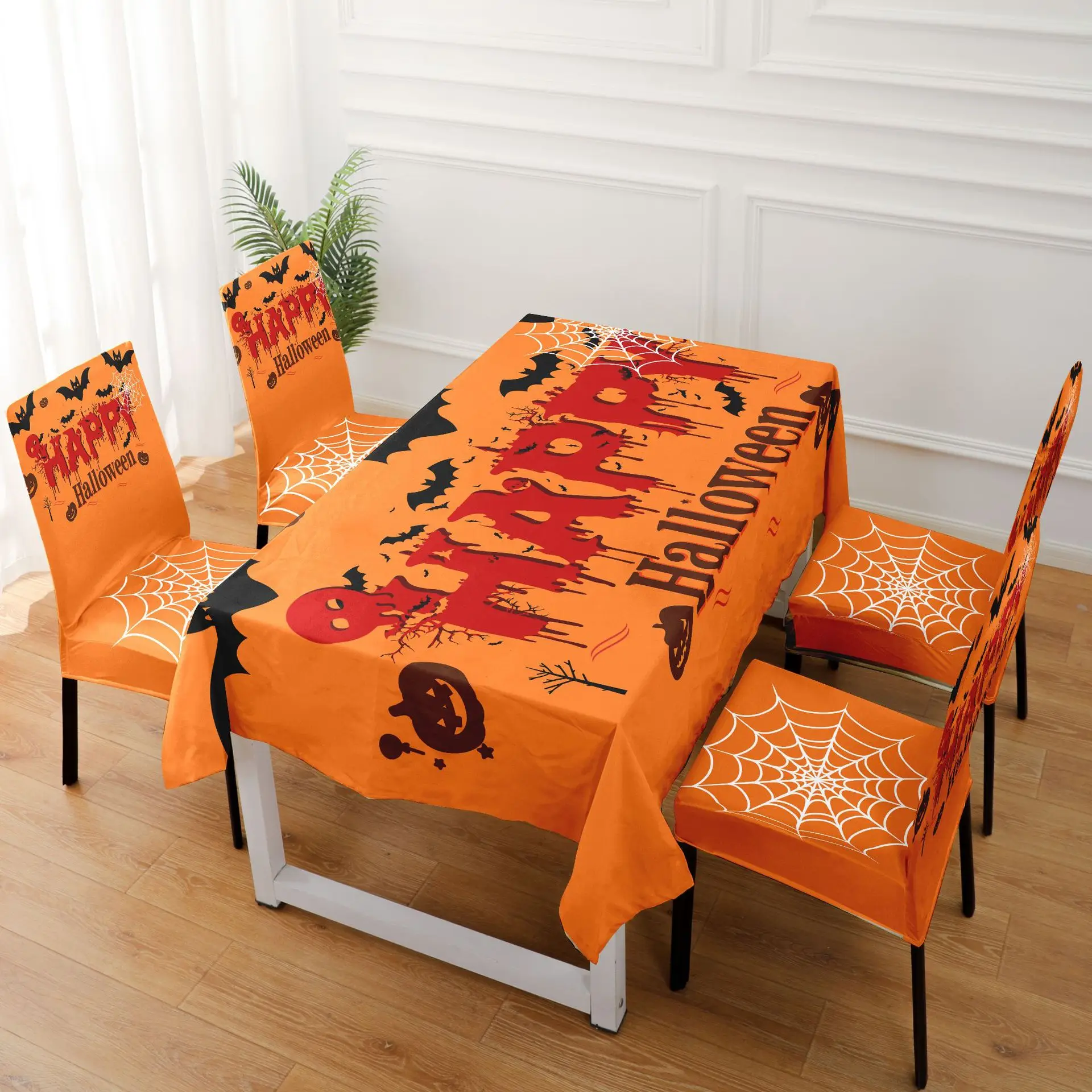 

Popular Digital Printing Halloween Polyester Waterproof Tablecloth